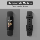 Meliya For Fitbit Inspire 3 Wristband  Silicone Replacement Strap Black