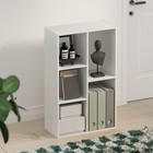 Organizer Bookcase Bookshelf 5 Cube White Storage Unit Home Office New