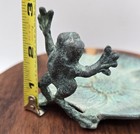 Green Cast Metal Frog Lily Pad Trinket Dish Spi Nature