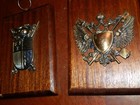 Vintage Set Of Medieval Coat Of Arms Sword Plaque Crest Wall Hangings 7 X 5 X  5