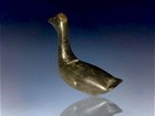 19th Century Inupiat Inuit Carved Stone Hunting Loon Effigy   Fetish