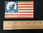 Antique C 1880  Gen James Garfield Campaign Flag Advertising Trade Card Sampler