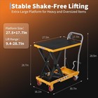 28 5  Hydraulic Lift Table Cart  330lbs Capacity  Manual Single Scissor Lift