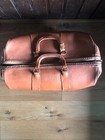 Vgt Crest Ny Doctors Top Grain Cowhide Leather Brown Satchel Bag Attache  Case  