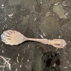 Reed   Barton Burgundy Sterling Silver Sugar Shell Spoon 6 1 4  Flatware