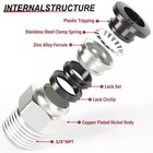 Push To Connect Hose Fitting Straight 3 8  Tube Od To 3 8  Npt Male Thread 10pcs