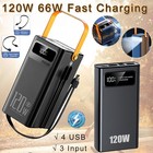 Power Bank 70000mah 120w Fast Charging Portable External Battery For Cell Phone