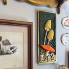 Vintage 72  Miller Studio Mushroom Wall Art 3 Set Retro 3d Gold Green Whimsy