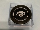 Leo Carlsson Game Used Goal Puck Nhl Preseason 2025 Los Angeles Kings Ana Ducks