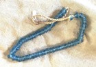 Aqua Blue African Recycled Glass Faceted Beads 56 Beads Ghana