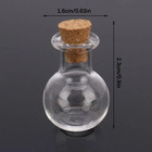 10pcs Mini Glass Bottles With Cork Stoppers Potion Vials Wedding Decor Set
