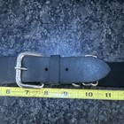 Black Men s Adjustable Work Belt With Silver Tone Buckle  2 In Wide