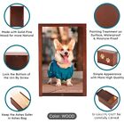 Pet Memorial Urn - Memory Box  Wooden Box For Small Pets  Heart Paw Prints Black