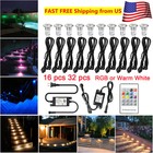 12v Alu Half Moon Recessed Led Deck Stair Step Lights Low Voltage Rgb warm White