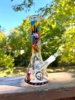 10   Gift Heavy Glass Bong Water Pipe Smoking Bong Beaker   14mm Bowl Hookah Us
