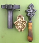 Rare Vintage Millinery 3 In  Rose Leaf Variation Tool Mold Bronze Cutter Set  61