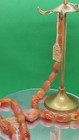 Handmade Natural Carnelian Stone Jewelry Set Necklace   Bracelet Stainless Steel