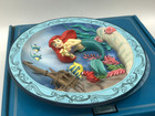 Disney Little Mermaid 3d Plate Ariel Flounder Sebastian 1989 W  Box