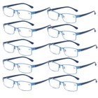 10 Pack Reading Glasses  1 0  1 5 2 0  2 5  3 0  3 5  4 0 Reader Spring Hinge