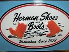 Herman Shoes Boots Orig Store Display Advertising Sign Hollis Press New York Ny