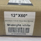 Cordless Vinyl Mini Blinds 12x60 Midnight White 1  Slats New
