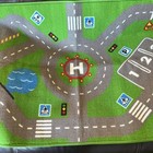 Ikea Kids Play Mat Rug City Road Map Roads Parking Traffic Signs Helipad 30x52