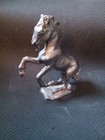 3 5  Inch Pewter Bucking Horse Bronco Figure Metal Usa Signed Rb