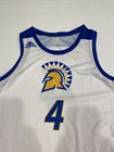 Game Worn Used Adidas San Jose State Spartans Sjsu Basketball Jersey Med 5  4