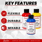 Angelus Acrylic Leather Paint 4 Fl Oz White - Premium Leather Dye