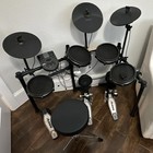 Alesis Nitro Mesh Electronic Drum Kit - Upgraded Double Kick Pedals   Throne 