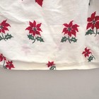 Vtg 1950s Christmas Half Apron Poinsettia Border Print Mcm Holiday Hostess As Is