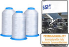 Huge Machine Embroidery Thread White 3 Pack X-large Polyester Cones 5500 Yards E