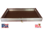 Aluminum Display Case Side Opening 22 X 34x3 1 4 Knives Cards Gun With Red Liner