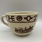 Vintage Westward Ho Rodeo Pattern Wallace Western Mug Cup Goldthwaite Tx 1991