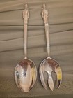 Godinger Silverplated Nutcracker Serving Set Lot  2 - Spoon   Fork
