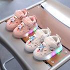 Kids Girls Led Luminous Sport Shoes Children Flashing Light Up Sneakers Trainers