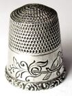 Antique Simons Bros  Sterling Silver Thimble  Pa German    pair Of Birds     C1920s