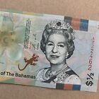 Queen Elizabeth Ii Banknote Bahamas Dollar Currency Paper Money Under Uv Art
