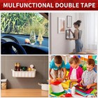 Double Sided Tape Heavy Duty 2 Rolls Adhesive Tape 19 68ft Strong Double Sided