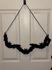 Halloween Decor 3 Black Hanging Metal Bats 20    Wide   327 