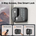 Porbi Rv Door Lock Replacement With Keypad Dual-door Remote Control   Backup Key