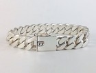 8  70g Heavy Chunky Biker Cuban Curb Chain 925 Sterling Silver Mens Bracelet
