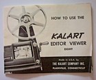 Vntg 1955 Kalart Bakelite Editor Viewer Eight 8mm Film Editor Orig Box   Manual 