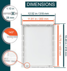 12  X 16  White Plastic Access Panel  Service Shaft Door Panel  Plumbing  Electr