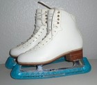 Jackson Freestyle Figure Skates 2070 Size 8 White Mark Iv Blades Leather Padded