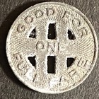 Honolulu Rapid Transit Co  Ltd  1924 Zinc G f One Full Fare Token - 16mm