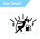 Blilo Funny Girl Car Stickers High Gas Consumption Decal Fuel Gage Empty Sticke