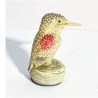 Antique Celluloid Figural Measuring Tape Kingfisher Bird Glass Eyes Germany