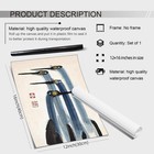 Japanese Vintage Crane Canvas Poster Antique Asian Bird Wall Art Blue Minimal   
