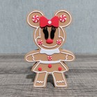 Mickey Mouse Minnie Mouse Gingerbread Christmas Decor 3d Printed Tabletop Set